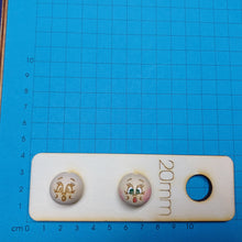 Lade das Bild in den Galerie-Viewer, 5er Set, Holzkugeln mit Gesicht (20mm)