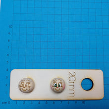 Lade das Bild in den Galerie-Viewer, 5er Set, Holzkugeln mit Gesicht (20mm)