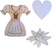 Lade das Bild in den Galerie-Viewer, 30-teiliges Trachtenset "Dirndl" aus Holz