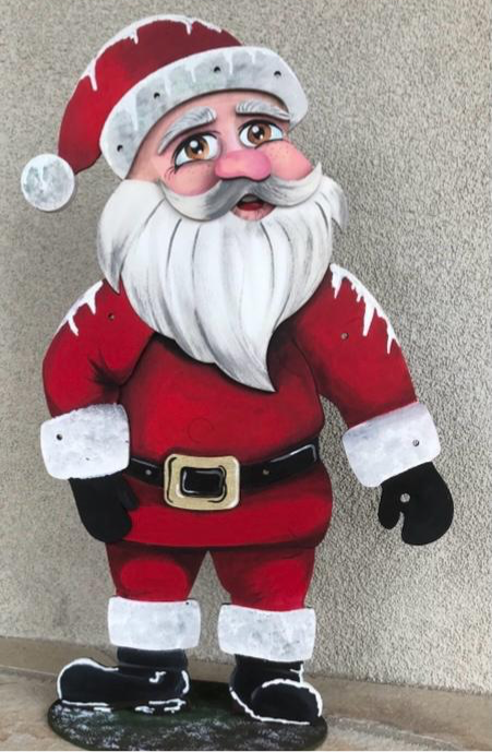 Basteln mit Kindern Weihnachten einfach, Basteln mit Kindern Winter, Weihnachtsbasteln - Nikolaus mit Schlitten aus Holz – Petras Bastel-News