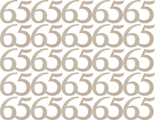 Lade das Bild in den Galerie-Viewer, 25 x Jubiläumszahl "65" aus 1mm-Glitzer-Filz