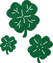 Lade das Bild in den Galerie-Viewer, 105-teiliges Streudeko-Set "Kleeblätter" in 3 verschiedenen Größen; Filz