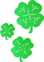 Lade das Bild in den Galerie-Viewer, 105-teiliges Streudeko-Set "Kleeblätter" in 3 verschiedenen Größen; Filz