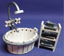 Lade das Bild in den Galerie-Viewer, Badewanne und Regal für Puppenhaus