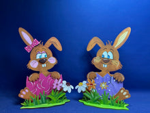 Lade das Bild in den Galerie-Viewer, Hase im Ei 30 cm und Blume