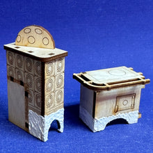 Lade das Bild in den Galerie-Viewer, Ofen und Doppelfenster für Puppenhaus