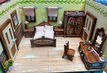 Lade das Bild in den Galerie-Viewer, Zubehör für Schlafzimmer (Fenster, Stuhl, Nachttischlampen, etc) für Puppenhaus