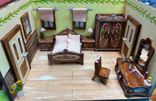 Lade das Bild in den Galerie-Viewer, Komplettset "Schlafzimmer" für Puppenhaus