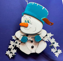 Lade das Bild in den Galerie-Viewer, Schneemann mit Topf für Zaun