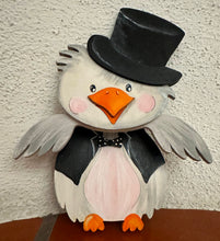 Lade das Bild in den Galerie-Viewer, Vogel mit Zylinder für Zaun oder Ast
