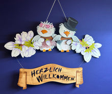 Lade das Bild in den Galerie-Viewer, Vogel mit Zylinder für Zaun oder Ast