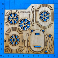 Lade das Bild in den Galerie-Viewer, Kinderwagen aus Holz ca. 6cm, Bausatz