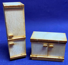 Lade das Bild in den Galerie-Viewer, Kühlschrank und Küchenschrank für Puppenhaus