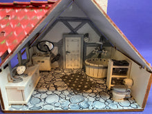 Lade das Bild in den Galerie-Viewer, Komplettset "Dachbadezimmer" für Puppenhaus