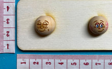 Lade das Bild in den Galerie-Viewer, 6er Set, Holzkugeln mit Gesicht (15mm)