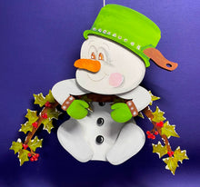 Lade das Bild in den Galerie-Viewer, Schneemann mit Topf für Zaun