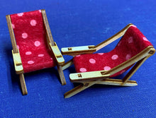 Lade das Bild in den Galerie-Viewer, Liegestuhl, 2er Set, mit Filztuch