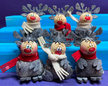Lade das Bild in den Galerie-Viewer, Rentiere zum Fädeln aus Filz, 6er Set (verschiedene Farben)