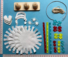 Lade das Bild in den Galerie-Viewer, Schneemänner zum Fädeln aus Filz, 3er Set, verschiedene Varianten