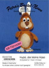 Lade das Bild in den Galerie-Viewer, Hase Bastelsets zum Trockenfilzen / Nadelfilzen Filzen mit Kindern, Filzset, Basteln mit Kindern, Hase zum Filzen, Bastelideen zum Filzen, Nadelfizen, Basteln mit Filz, Tiere trocken filzen, Lustige Figuren zum Filzen, Filzen mit Kindern, Filzset, Basteln mit Kindern, Lustige Figuren zum Filzen, Basteln mit Filz, Tiere trocken filzen, Nadelfizen, Bastelideen zum Filzen, Hase zum Filzen, RGH 3010SB