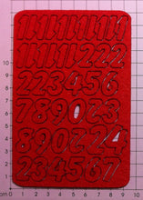 Lade das Bild in den Galerie-Viewer, Adventskalender Zahlenset aus Filz 1,9cm Filzideen , Adventskalender zum Nähen, Schilder aus Filz, Basteln mit Kindern, Winterdeko basteln, Basteln mit Filz, Schilder zum Basteln, Kalender basteln, Adventskalender selbst gestalten, 12F 19AV