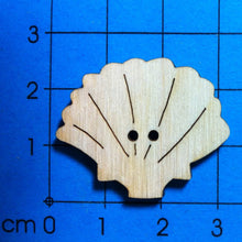 Lade das Bild in den Galerie-Viewer, Muschel als Knopf 3cm Knöpfe zum Dekorieren, Knopf zum Nähen, Holzknopf, Tiereknöpfe, Knöpfe, Knopf zum Basteln, Knöpfe mit Gesicht, Knopf aus Holz, Muschel Knopf, Knöpfe zum Bemalen, BUH 1903