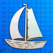 Lade das Bild in den Galerie-Viewer, Boot mit Spinnaker aus Holz