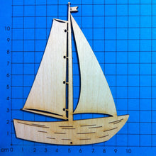 Lade das Bild in den Galerie-Viewer, Boot mit Focksegel aus Holz