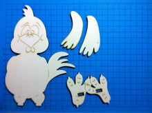 Lade das Bild in den Galerie-Viewer, Gockel schüchtern als Standfigur aus Holz