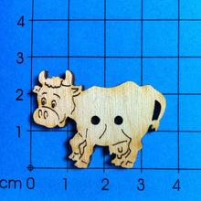 Lade das Bild in den Galerie-Viewer, Kuh als Knopf 3,5 cm Knöpfe zum Dekorieren, Knöpfe mit Gesicht, Holzknopf, Knopf, Knöpfe, Knopf zum Basteln, Knopf aus Holz, Tiereknöpfe, Knopf zum Nähen, Knöpfe zum Bemalen, BUH 6203