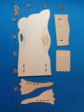 Lade das Bild in den Galerie-Viewer, Schild in Brettoptik mit Ständer (Stele) aus Holz
