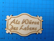 Lade das Bild in den Galerie-Viewer, Als Würze des Lebens 9cm Basteln mit Holz, Schild für alle Anlässe, Holz bemalen Acryl, Holzteile, Holzkunst, Basteln mit Holz, Basteln mit Holz für Kinder, Schilder mit Schriftzug, Schild zum Basteln, Banner mit Schriftzug zum Geburtstag, Holzideen , Holzteile bemalen, Schrifttafeln, Holz bemalen, Schrifttafeln, Schilder mit Schriftzug, Holzteile bemalen, Schild zum Basteln, Schild für alle Anlässe, Holz bemalen Acryl, Holzteile, Basteln mit Holz, Banner mit Schriftzug zum Geburtstag, Holzideen , Basteln