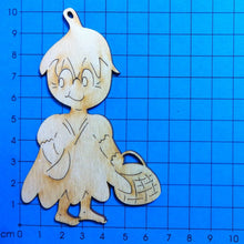 Lade das Bild in den Galerie-Viewer, Blumenkind mit Korb aus Holz