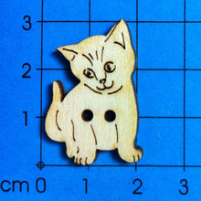 Lade das Bild in den Galerie-Viewer, Katzen Knopf aus Holz