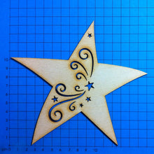 Lade das Bild in den Galerie-Viewer, Stern mit Tribal aus Holz
