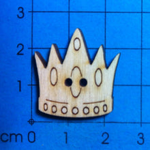 Lade das Bild in den Galerie-Viewer, Kronen Knopf aus Holz