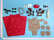 Lade das Bild in den Galerie-Viewer, Rentier aus Filz mit Säckchenbauch zum Nähen