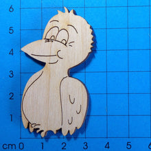 Lade das Bild in den Galerie-Viewer, Vogel aus Holz, seitlich schauend