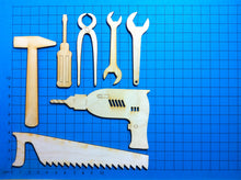 Lade das Bild in den Galerie-Viewer, Werkzeugsatz 7tlg aus Holz