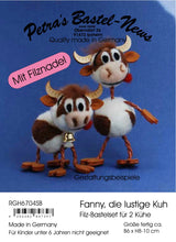 Lade das Bild in den Galerie-Viewer, Kuh Funny Schlenker zum Trockenfilzen/Nadelfilzen
