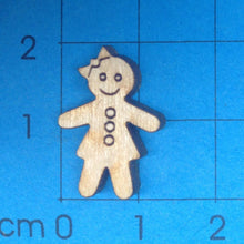 Lade das Bild in den Galerie-Viewer, Lebkuchenfrau mit Schleife aus Holz