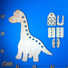 Lade das Bild in den Galerie-Viewer, Lampe: Dino Lampe Dino, Lampe für Kinderzimmer, Lampe aus Holz, Nachtlicht für Kinder, Nachtlicht basteln, Wandlampe aus Holz, Dinolampe, Lampe für Kinder, LDS 6530