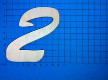 Lade das Bild in den Galerie-Viewer, Zahlen aus Holz in Schreibschrift