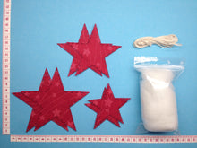 Lade das Bild in den Galerie-Viewer, Sterne aus Filz zum Nähen in 3 Größen