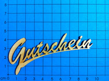 Lade das Bild in den Galerie-Viewer, Schriftzug Gutschein aus Holz Schriftzug Bastelartikel, Gutscheinschriftzug, Holzteile bemalen, Zum Geburtstags Schriftzüge, Bastelideen mit Holz, Schriftzüge aus Holz, Schriftzüge bemalen, Basteln mit Holz, Eingangsschild, Holzkunst, SZH 9109