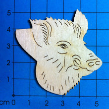 Lade das Bild in den Galerie-Viewer, Wildschweinkopf aus Holz