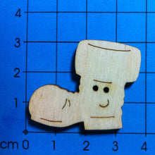 Lade das Bild in den Galerie-Viewer, Nikolausstiefel als Knopf 3 cm Knopf zum Basteln, Knopf zum Nähen, Holzknopf, Nikolausstiefel Knopf, Knöpfe mit Gesicht, Knopf aus Holz, Knöpfe, Knöpfe zum Bemalen, Knöpfe zum Dekorieren, Tiereknöpfe, BUH 9003
