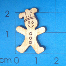 Lade das Bild in den Galerie-Viewer, Lebkuchenmann mit Kochmütze aus Holz