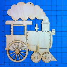 Lade das Bild in den Galerie-Viewer, Dampflokomotive aus Holz