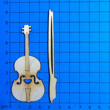 Lade das Bild in den Galerie-Viewer, Geige mit Bogen aus Holz